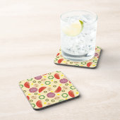 Pizza Pattern 2 Drankjes Onderzetter (Rechterzijde)
