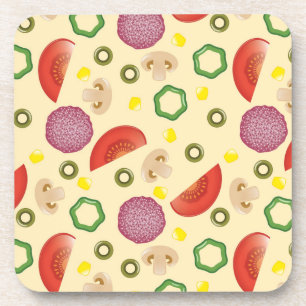 Pizza Pattern 2 Drankjes Onderzetter