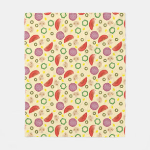 Pizza Pattern 2 Fleece Deken