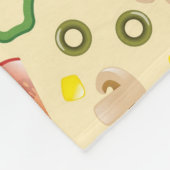Pizza Pattern 2 Fleece Deken (Hoek)