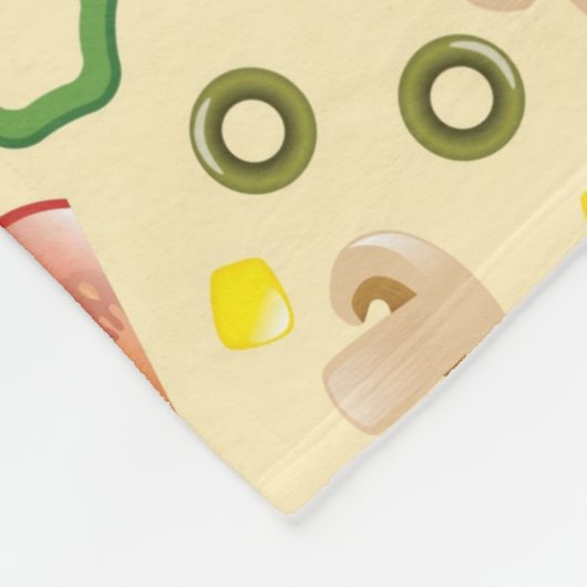 Pizza Pattern 2 Fleece Deken (Hoek)