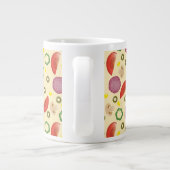 Pizza Pattern 2 Grote Koffiekop (Achterkant)