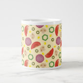 Pizza Pattern 2 Grote Koffiekop (Voorkant)