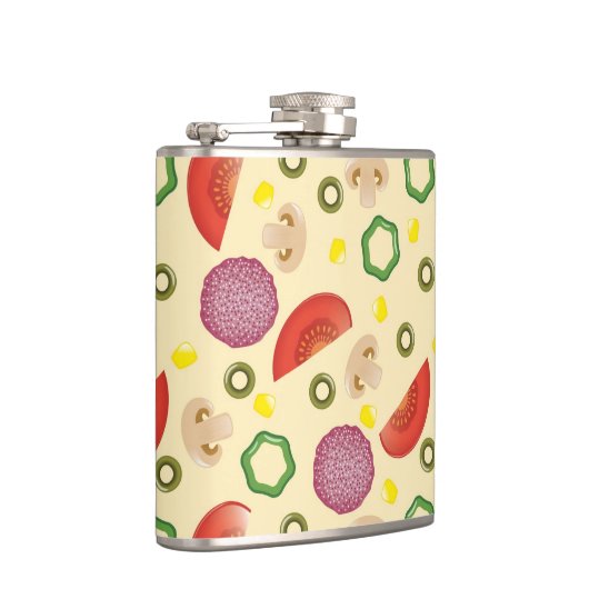 Pizza Pattern 2 Heupfles (Rechts)