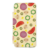 Pizza Pattern 2 Incipio iPhone Portemonnee Hoesje (Voorkant Agenda)