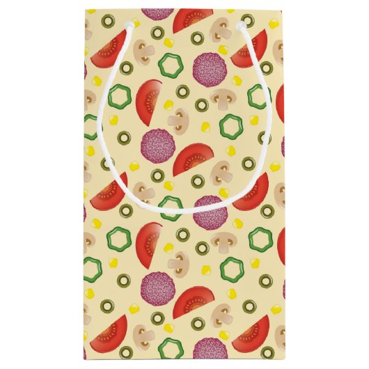 Pizza Pattern 2 Klein Cadeauzakje (Achterkant)