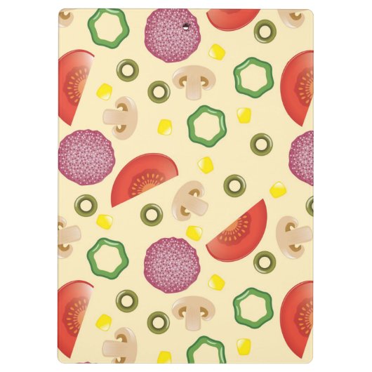 Pizza Pattern 2 Klembord (Achterkant)