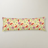 Pizza Pattern 2 Lichaamskussen (Achterkant)