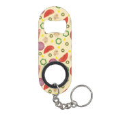 Pizza Pattern 2 Mini Flessenopener (Achterkant)