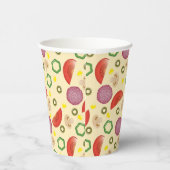 Pizza Pattern 2 Papieren Bekers (Rechts)