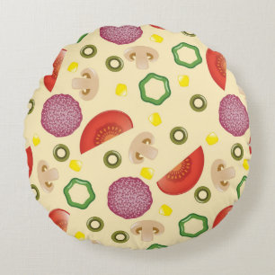 Pizza Pattern 2 Rond Kussen
