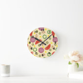 Pizza Pattern 2 Ronde Klok (Huis)