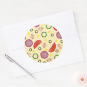 Pizza Pattern 2 Ronde Sticker (Envelop)