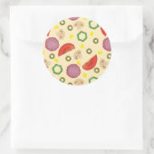 Pizza Pattern 2 Ronde Sticker (Tas)