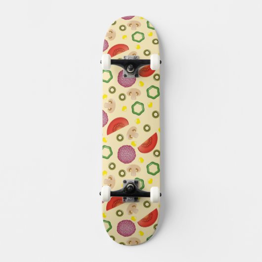 Pizza Pattern 2 Skateboard (Voorkant)