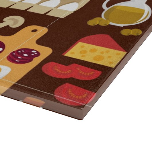 Pizza Pattern 2 Snijplank (Hoek)