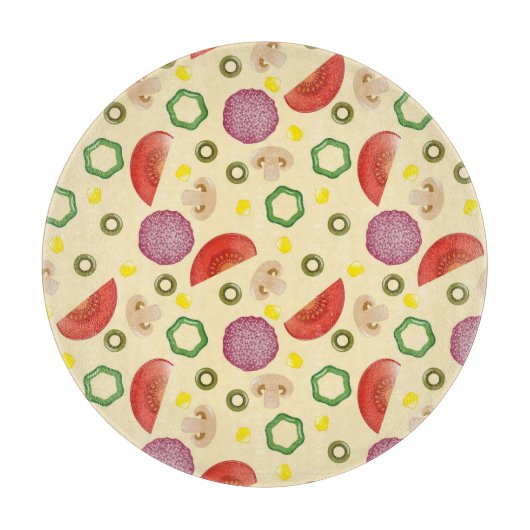 Pizza Pattern 2 Snijplank (Voorkant)