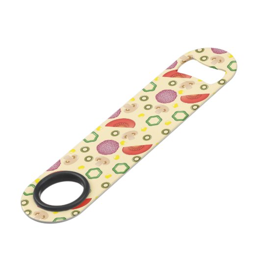 Pizza Pattern 2 Speed Flessenopener (Achterkant Gekanteld)