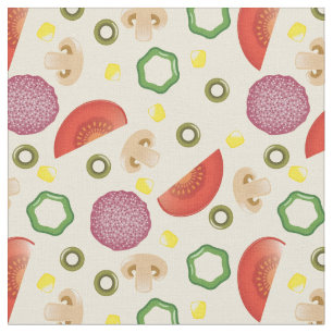 Pizza Pattern 2 Stof