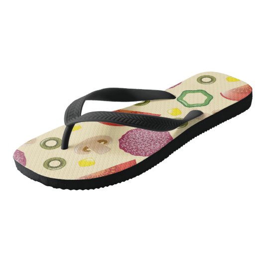 Pizza Pattern 2 Teenslippers (Schuin)