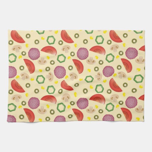 Pizza Pattern 2 Theedoek (Horizontaal)