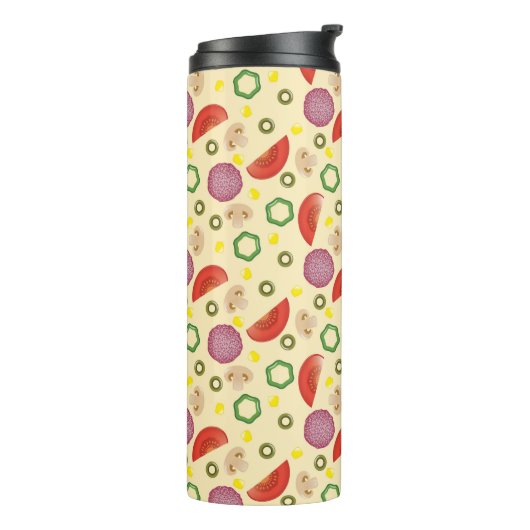 Pizza Pattern 2 Thermosbeker (Gedraaid links)