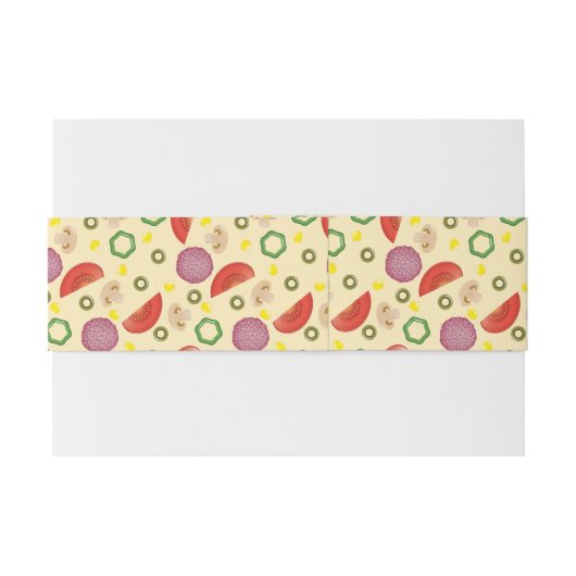 Pizza Pattern 2 Uitnodigingen Wikkel (Achterkant Voorbeeld)