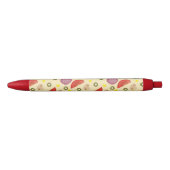 Pizza Pattern 2 Zwarte Inkt Pen (Voorkant)