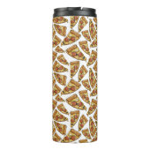 Pizza Pattern aangepaste monogram tumbler Thermosbeker (Achterkant)