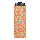 Pizza Pattern aangepaste monogram tumbler Thermosbeker (Voorkant)