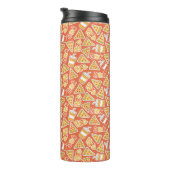 Pizza Pattern aangepaste monogram tumbler Thermosbeker (Geroteerd rechts)