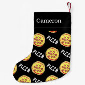 Pizza Pattern | Aangepaste naam Kleine Kerstsok (Achterkant)