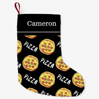 Pizza Pattern | Aangepaste naam Kleine Kerstsok