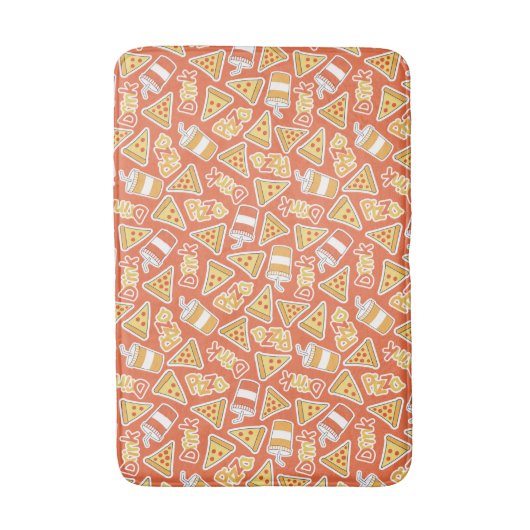 Pizza Pattern badmatten (Voorkant Verticaal)