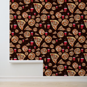 Pizza Pattern Behang