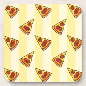 Pizza Pattern Bier Onderzetter (Voorkant)