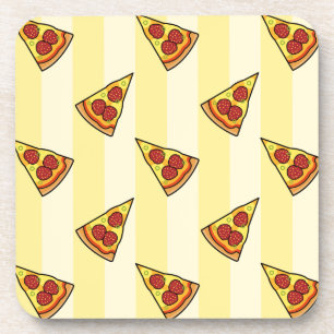 Pizza Pattern Bier Onderzetter