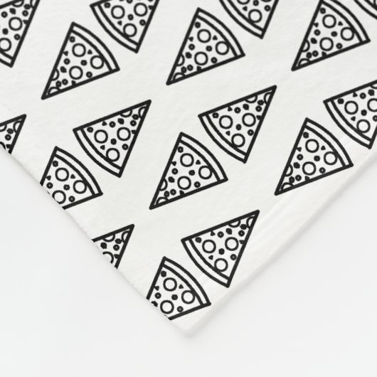 Pizza Pattern Blanket Fleece Deken (Hoek)