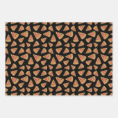 Pizza Pattern Blue Black and White Inpakpapier Vel (Voorkant 2)