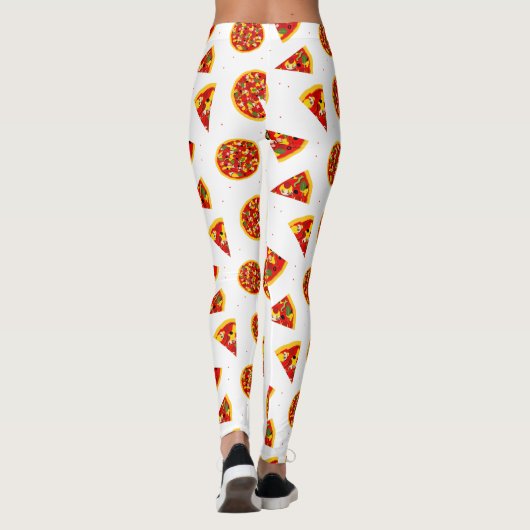 Pizza Pattern Cartoon Leggings (Achterkant)