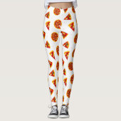 Pizza Pattern Cartoon Leggings (Voorkant)
