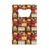 Pizza Pattern Creditkaart Flessenopener (Voorkant)