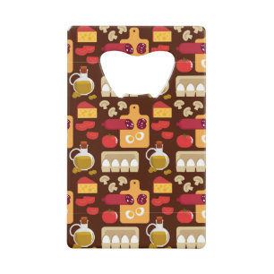 Pizza Pattern Creditkaart Flessenopener