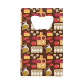 Pizza Pattern Creditkaart Flessenopener (Achterkant)