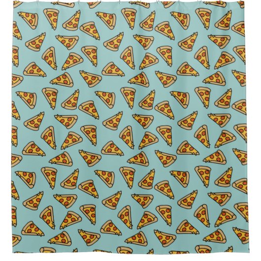 Pizza Pattern Douchegordijn (Voorkant)