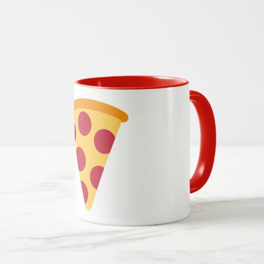Pizza Pattern Emoji Coffee Mok (Voorkant rechts)