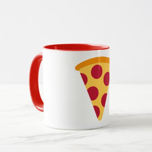 Pizza Pattern Emoji Coffee Mok (Voorkant links)