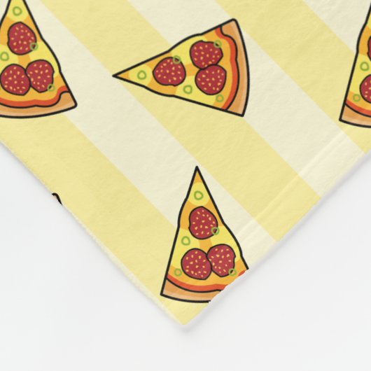 Pizza Pattern Fleece Deken (Hoek)