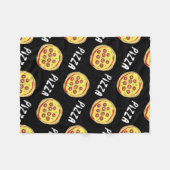 Pizza Pattern Fleece Deken (Voorkant (Horizontaal))