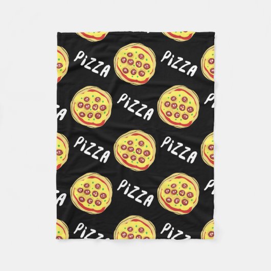 Pizza Pattern Fleece Deken (Voorkant)